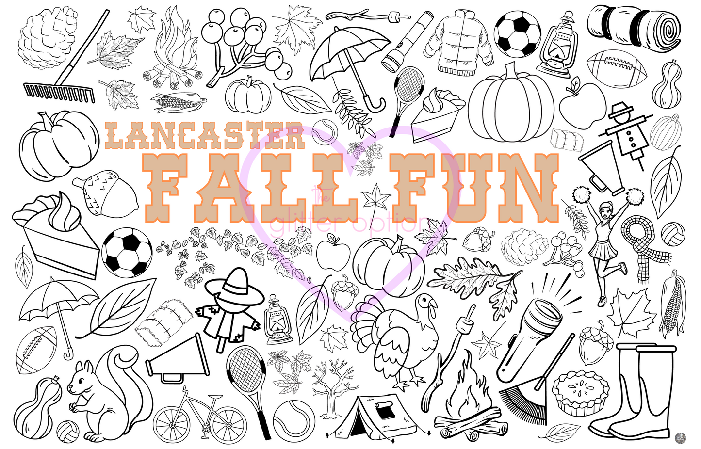 fall fun coloring page