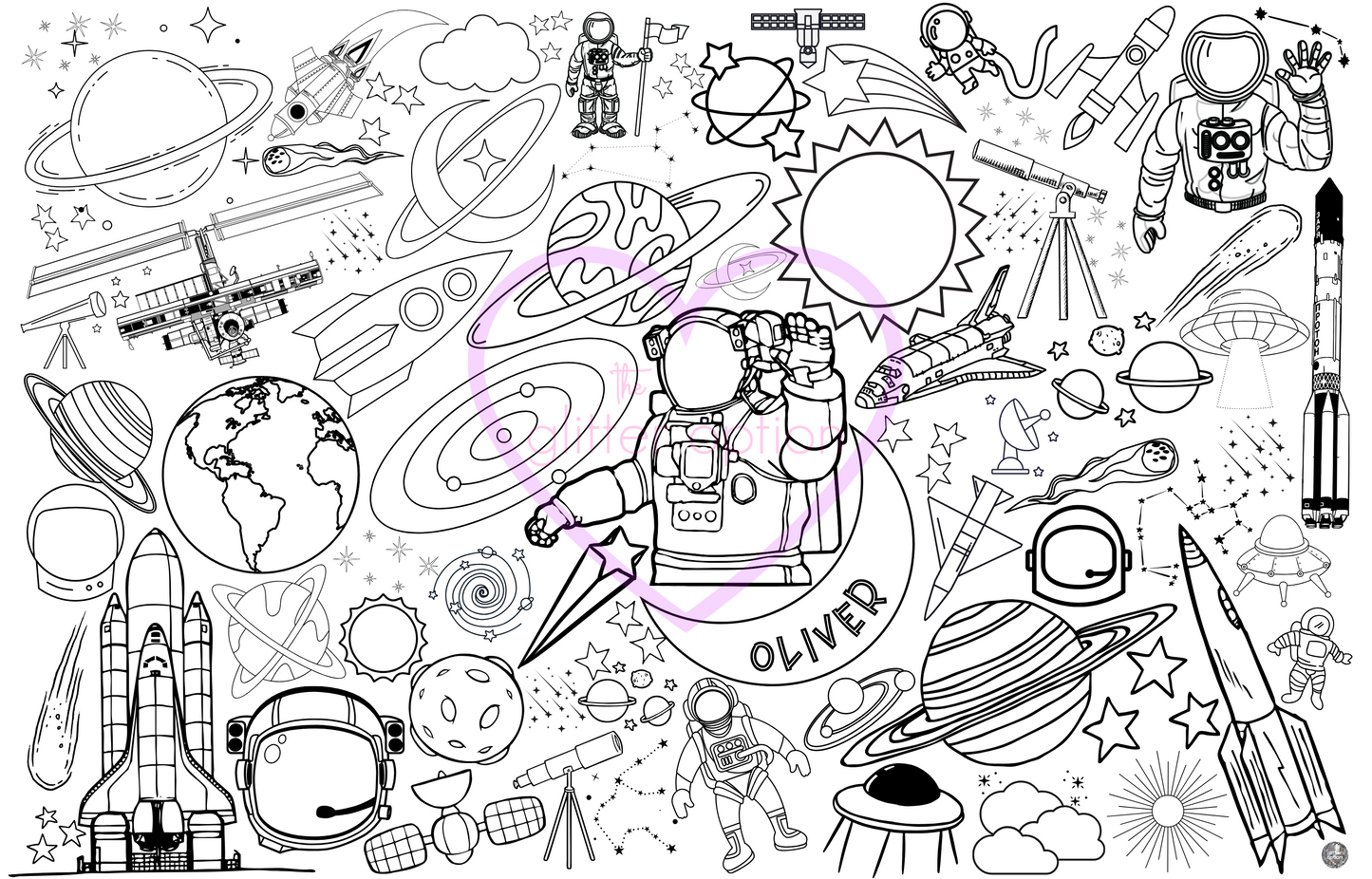 out of this world coloring page