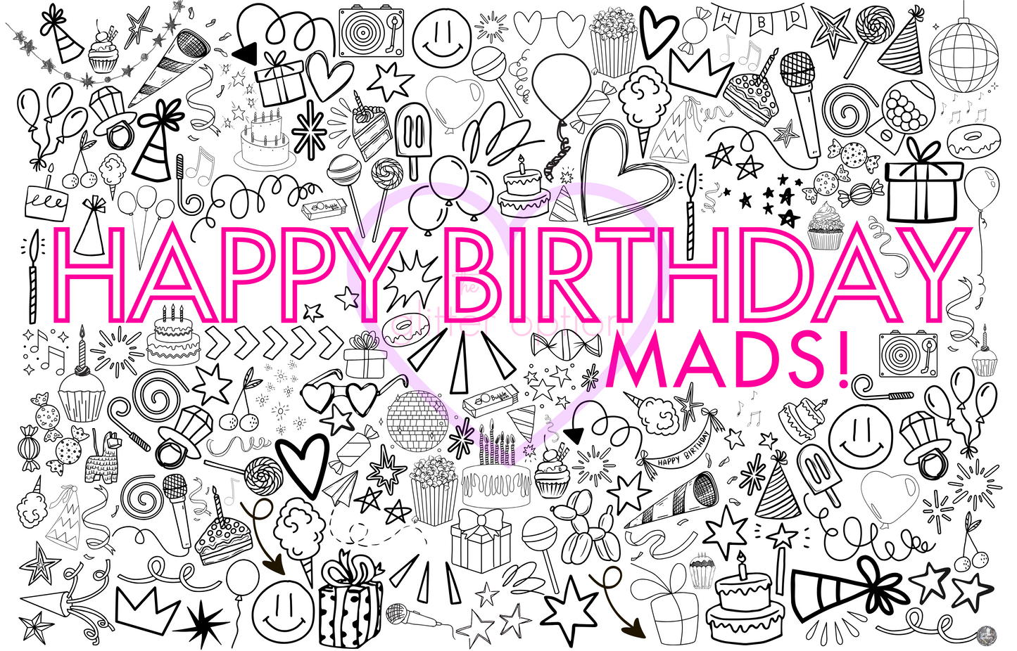happy birthday coloring page