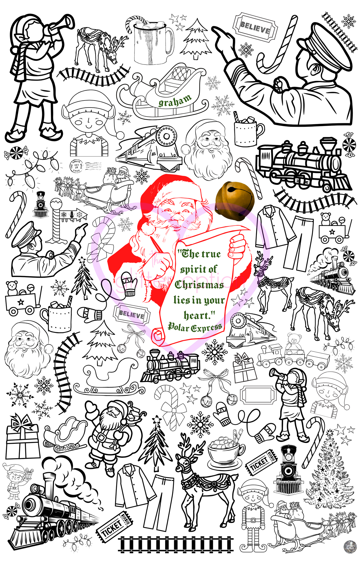 polar express coloring page