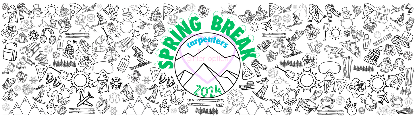 spring break mountains coloring page