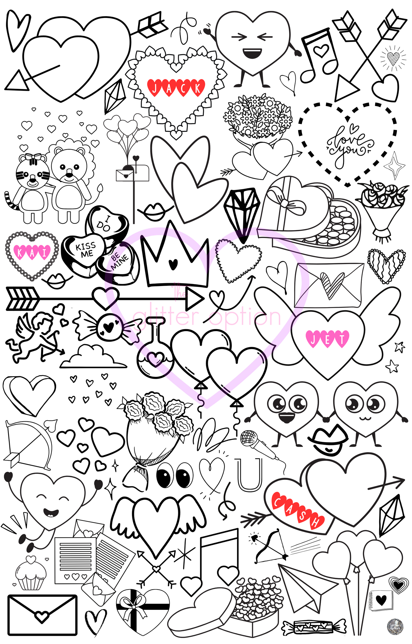 valentine coloring page