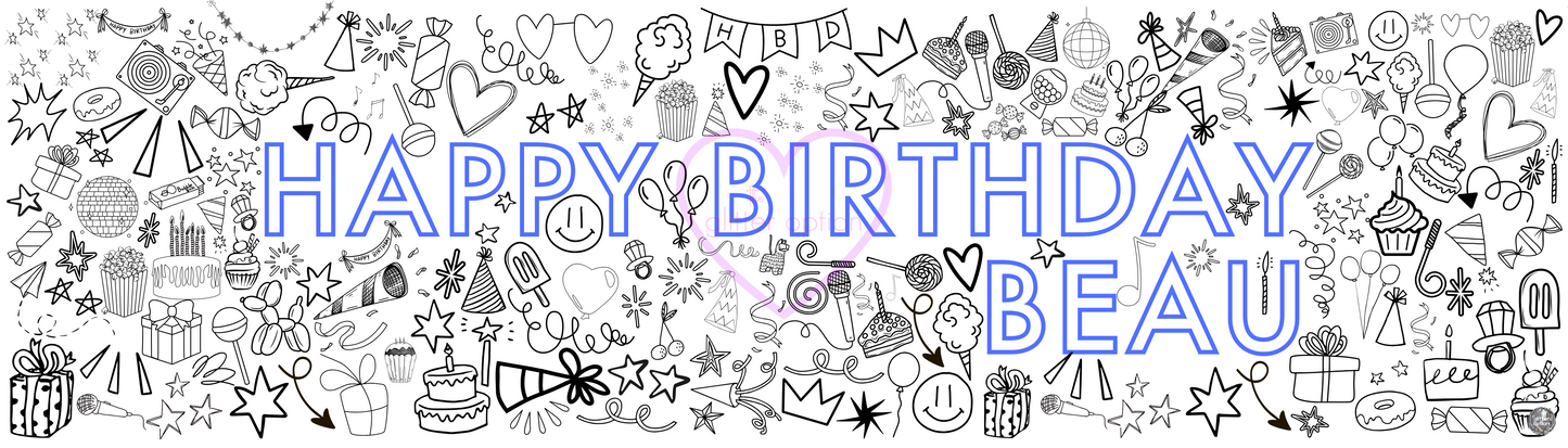 happy birthday coloring page