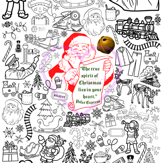 polar express coloring page