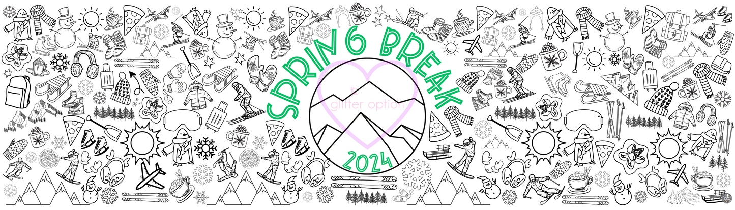 spring break mountains coloring page