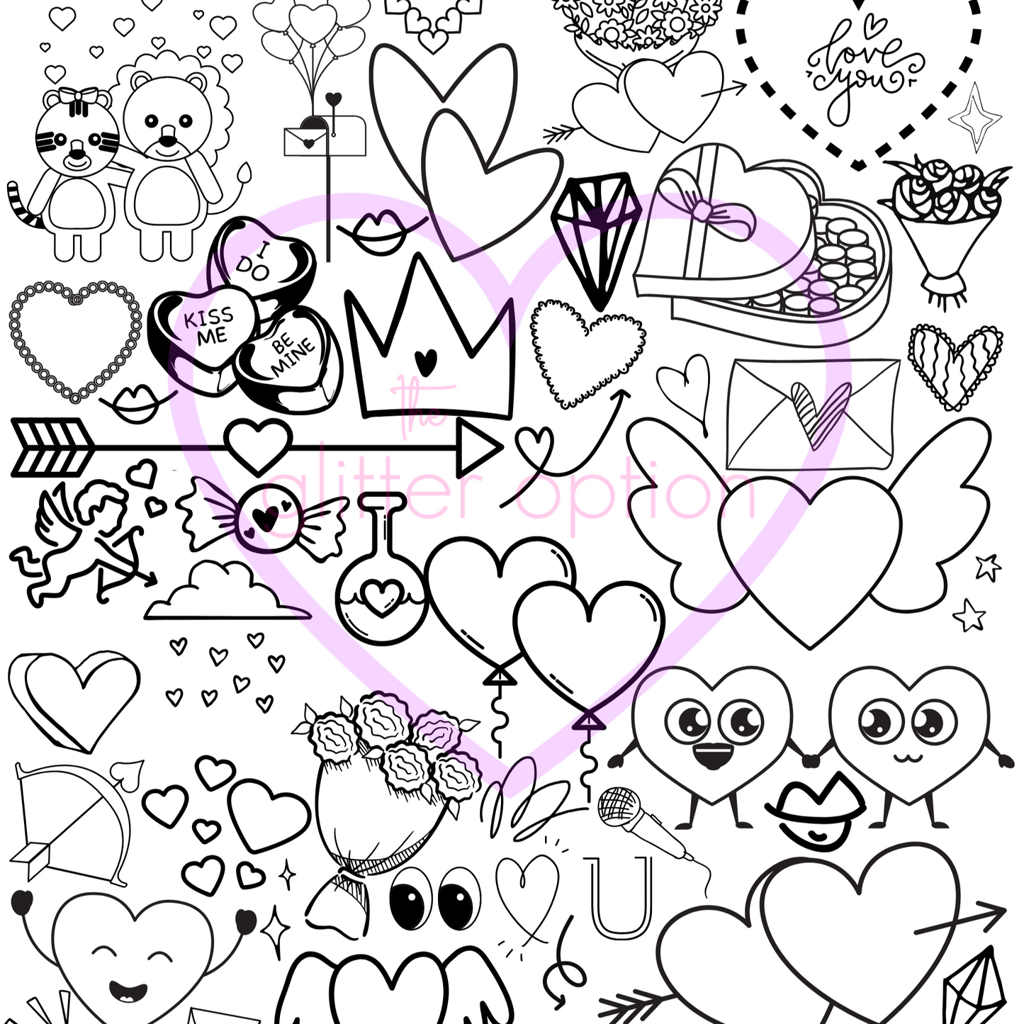 valentine coloring page