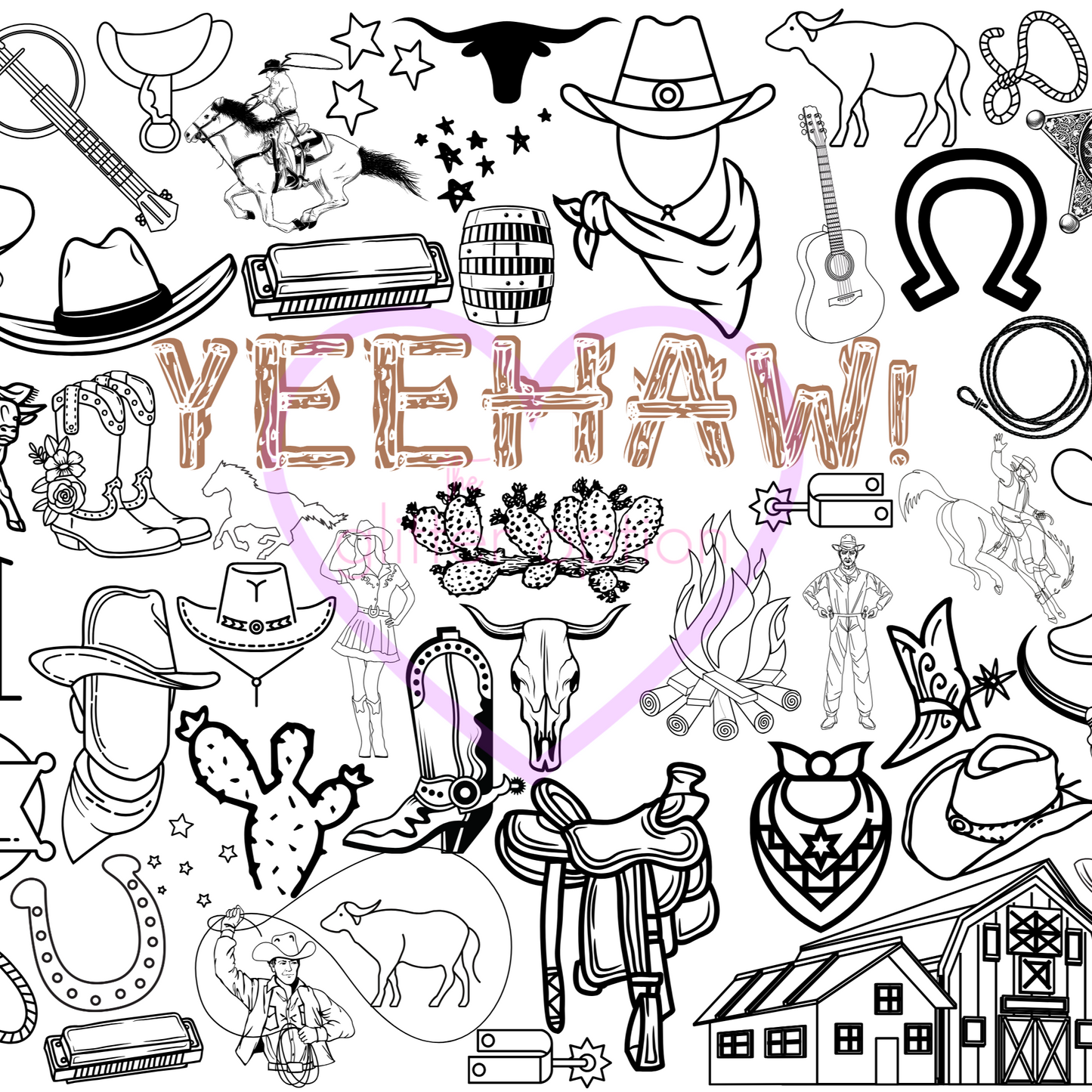 yeehaw coloring page