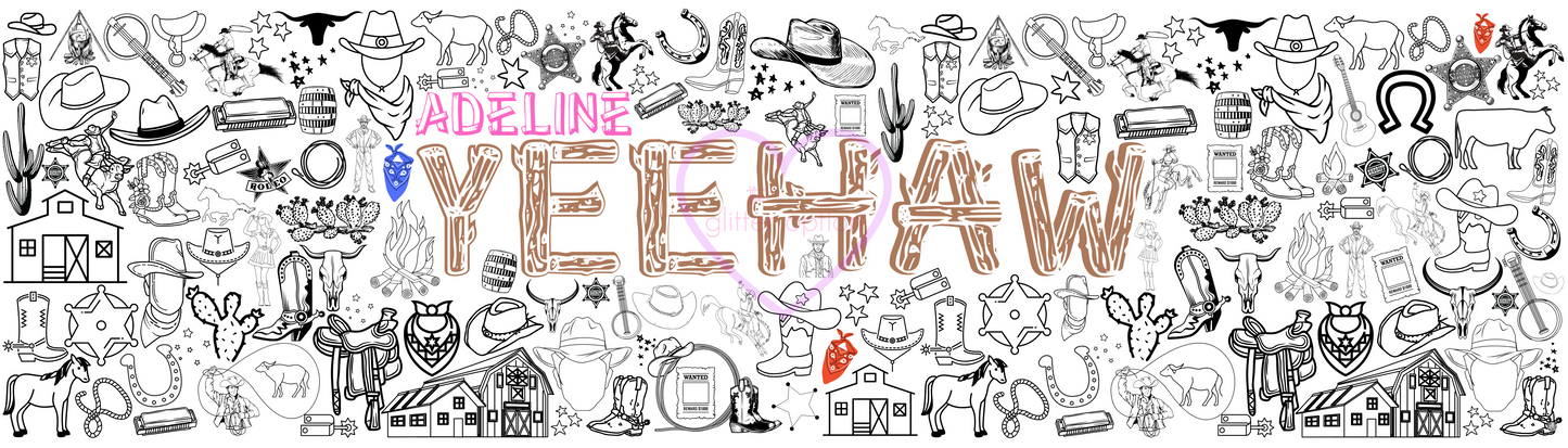 yeehaw coloring page