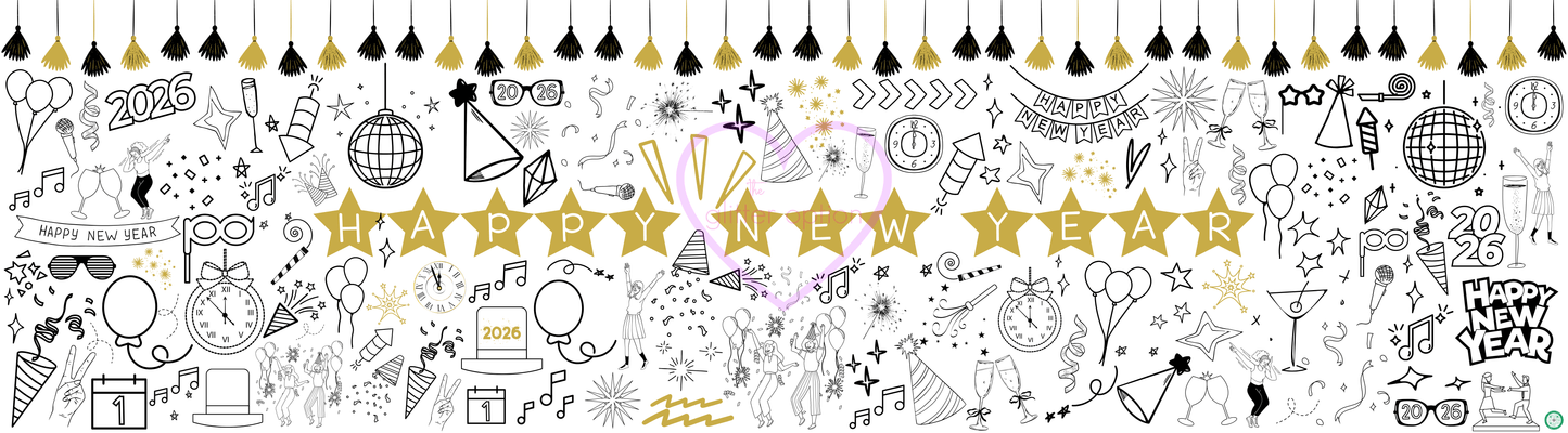 happy new years coloring page