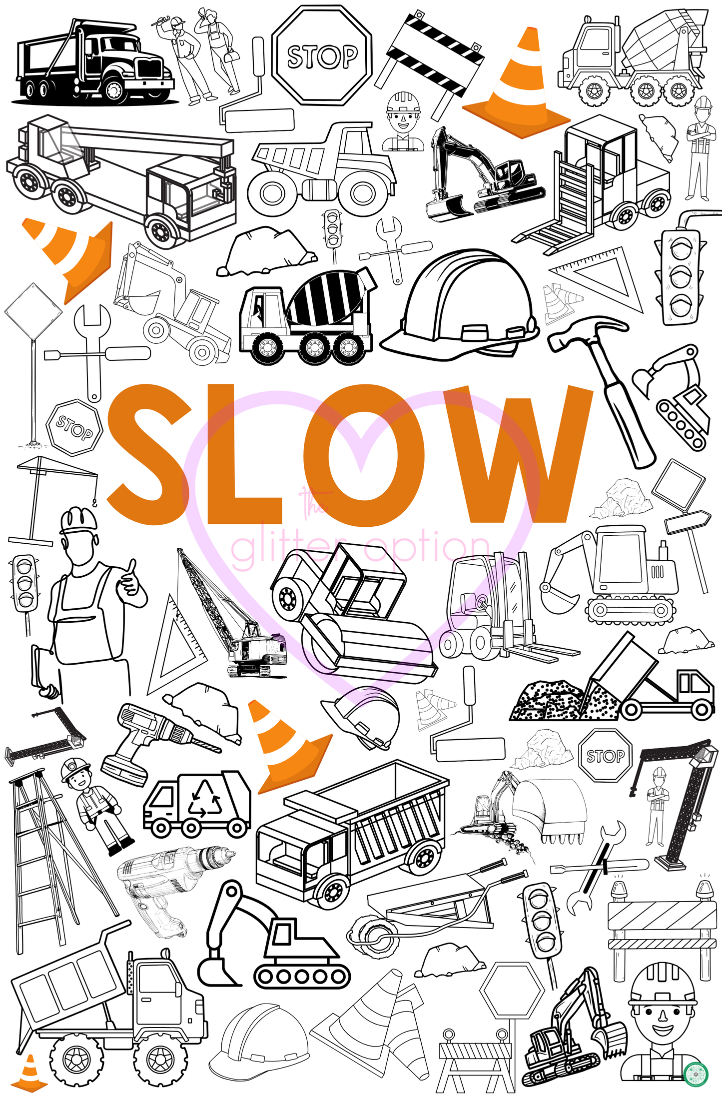 construction coloring page