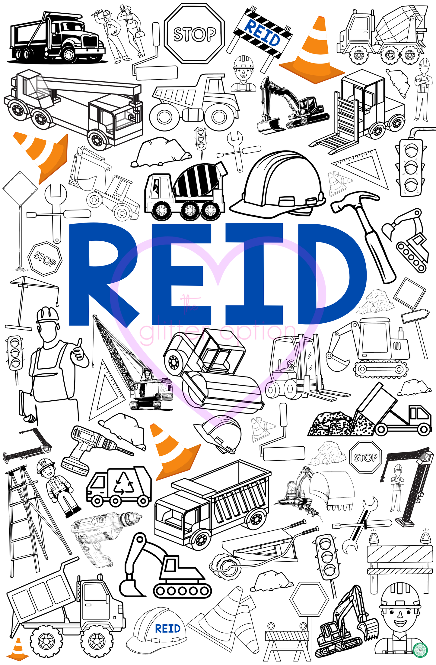 construction coloring page