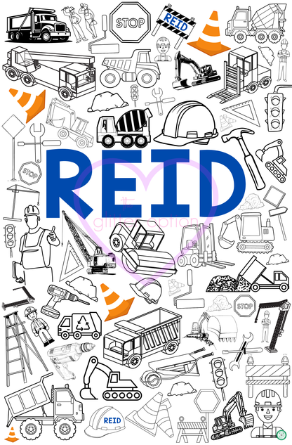 construction coloring page
