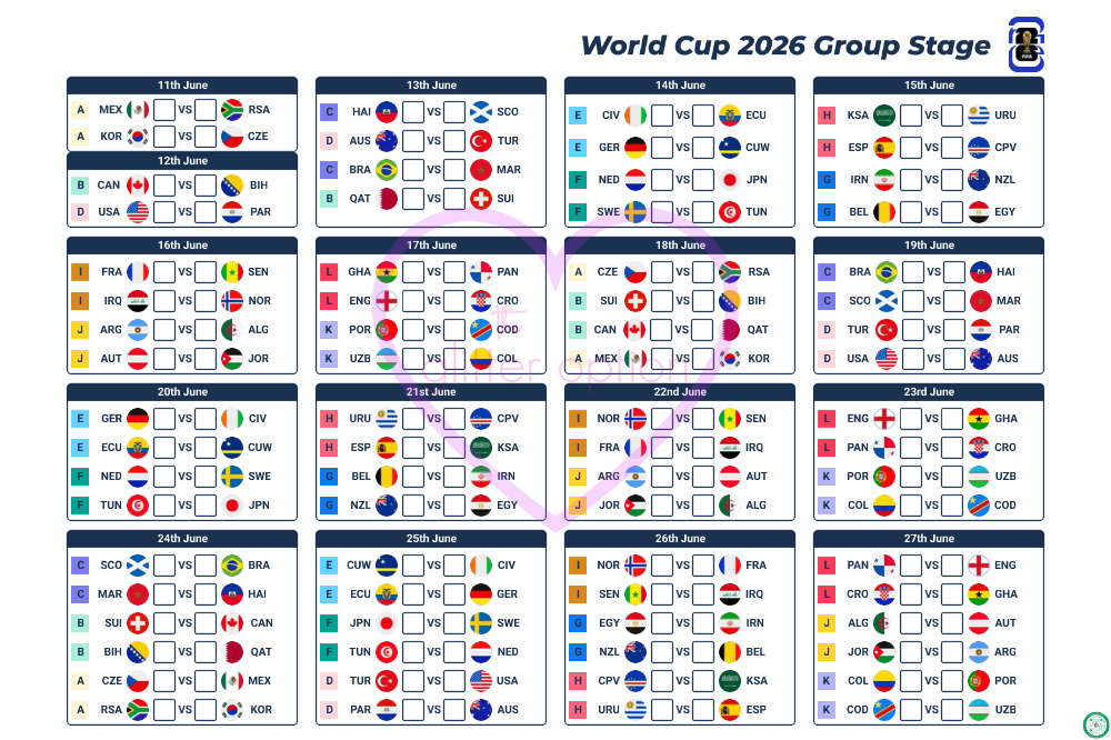 world cup brackets and coloring poster