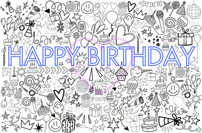 happy birthday coloring page