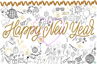 happy new years coloring page