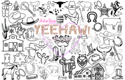 yeehaw coloring page