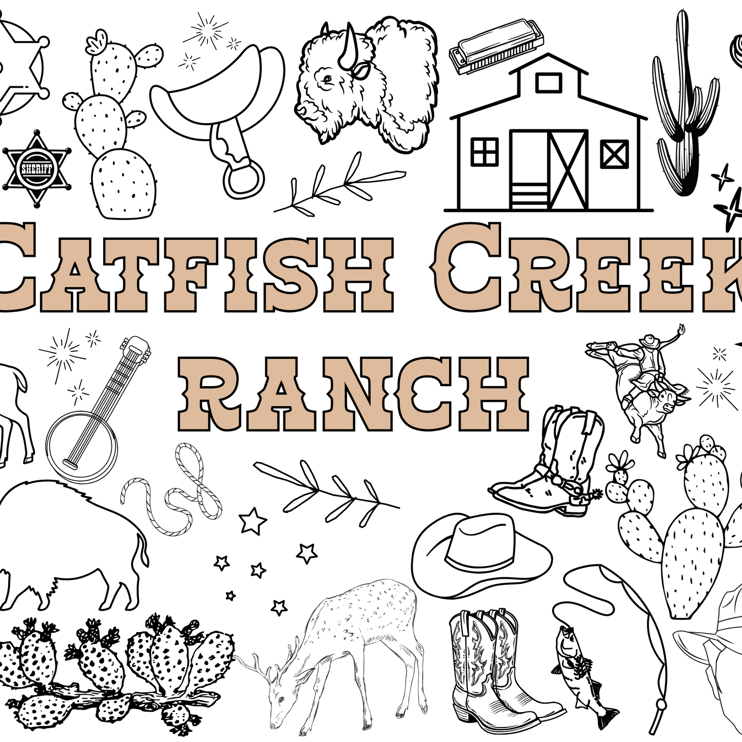 ranch coloring page