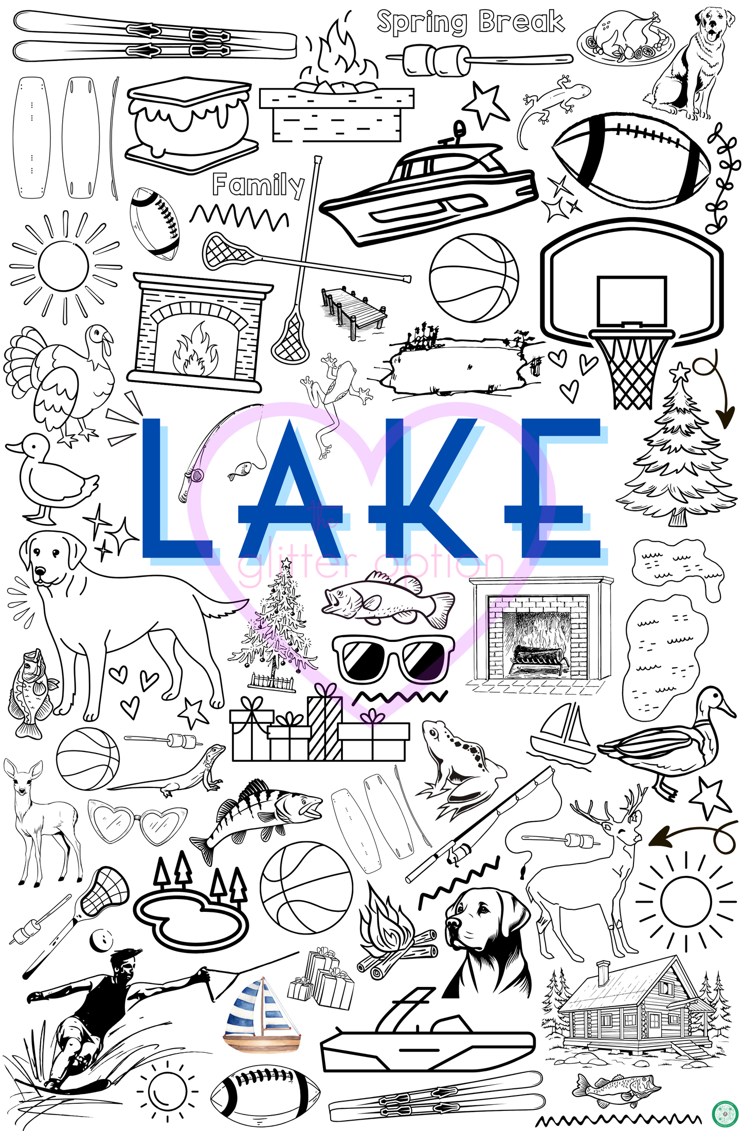 lake coloring page