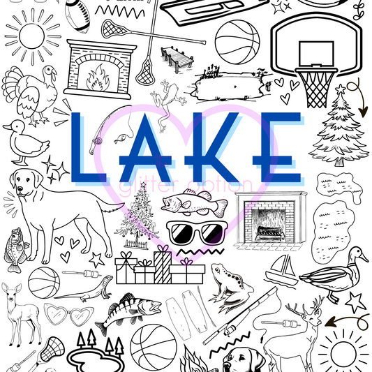 lake coloring page