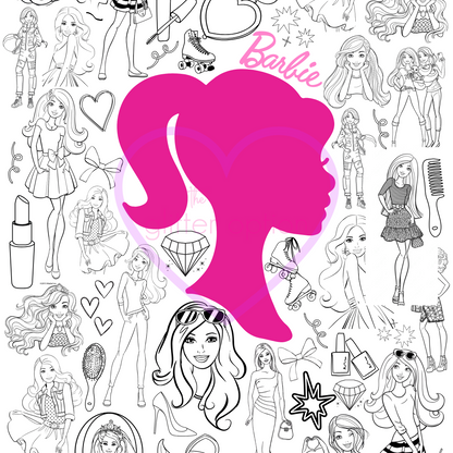barbie coloring page