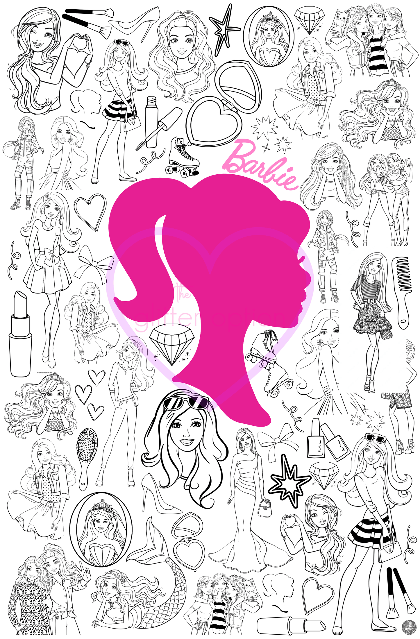 barbie coloring page