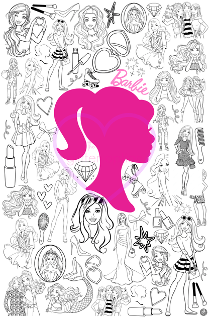 barbie coloring page