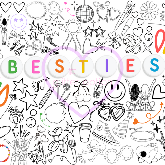 besties coloring page