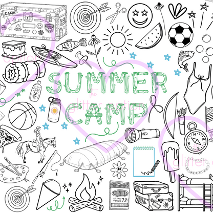 camp coloring poster + camp memory poster