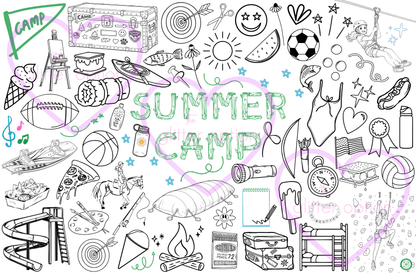 camp coloring poster + camp memory poster