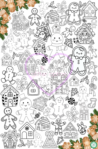 gingerbread coloring page