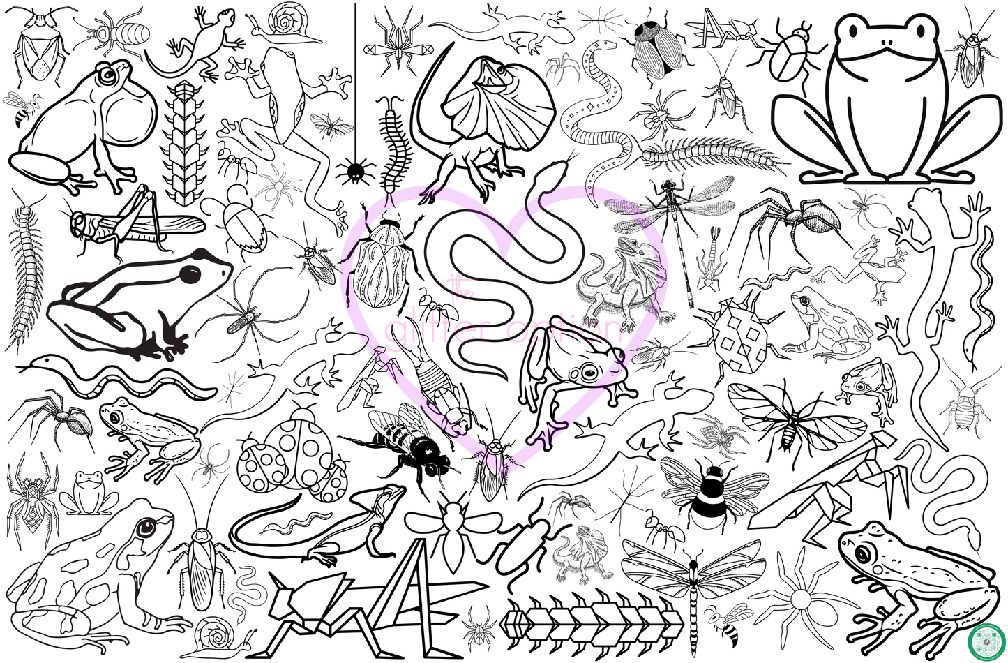 insects + bugs coloring page