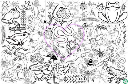 insects + bugs coloring page