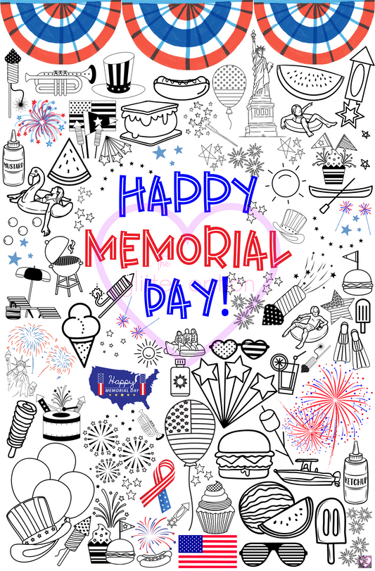 memorial day coloring page