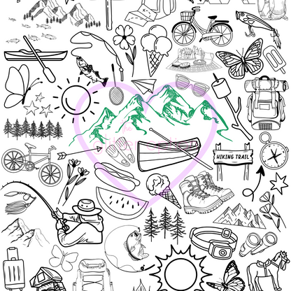 mountain coloring page