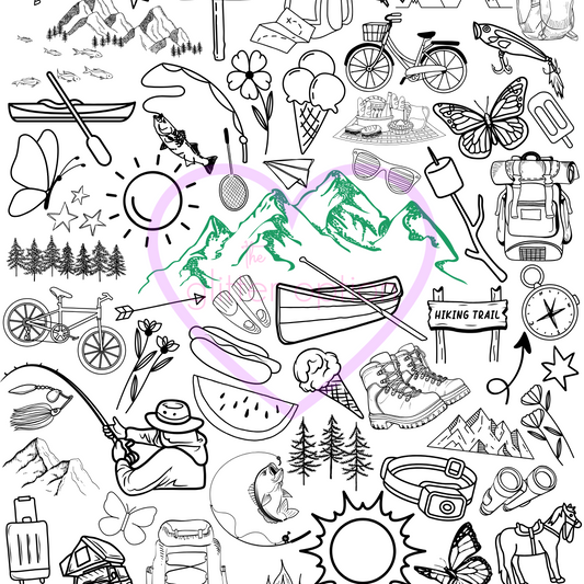 mountain coloring page