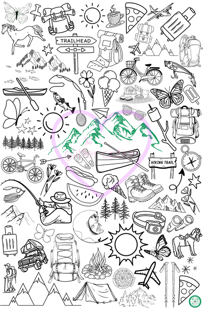 mountain coloring page