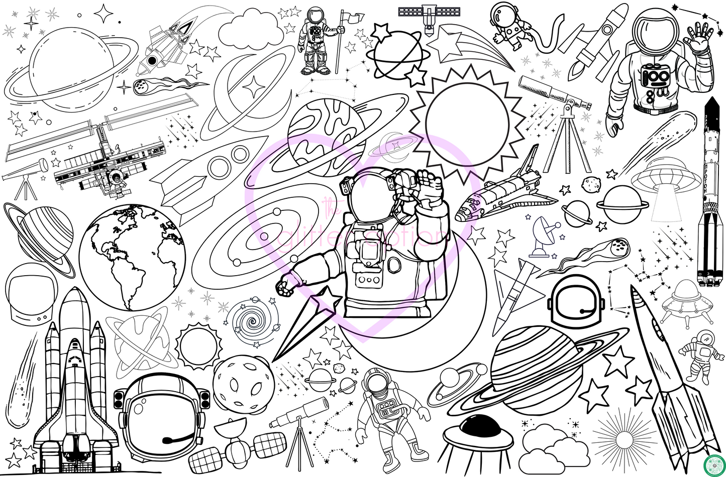 out of this world coloring page