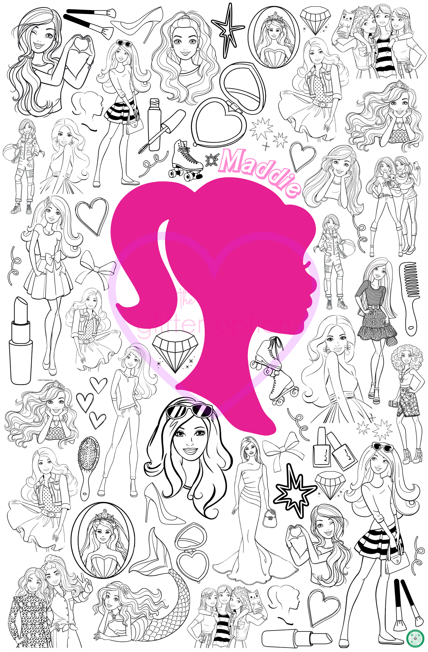 barbie coloring page