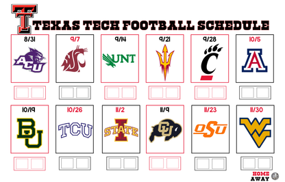 fall football schedule poster