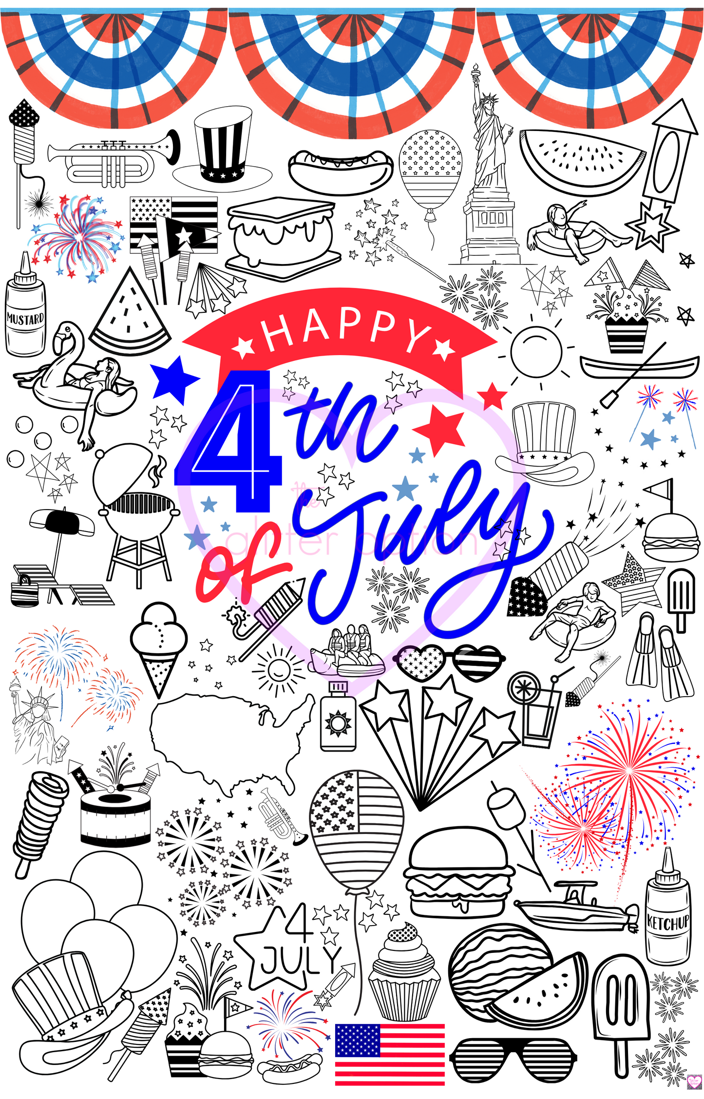 fourth of july coloring page