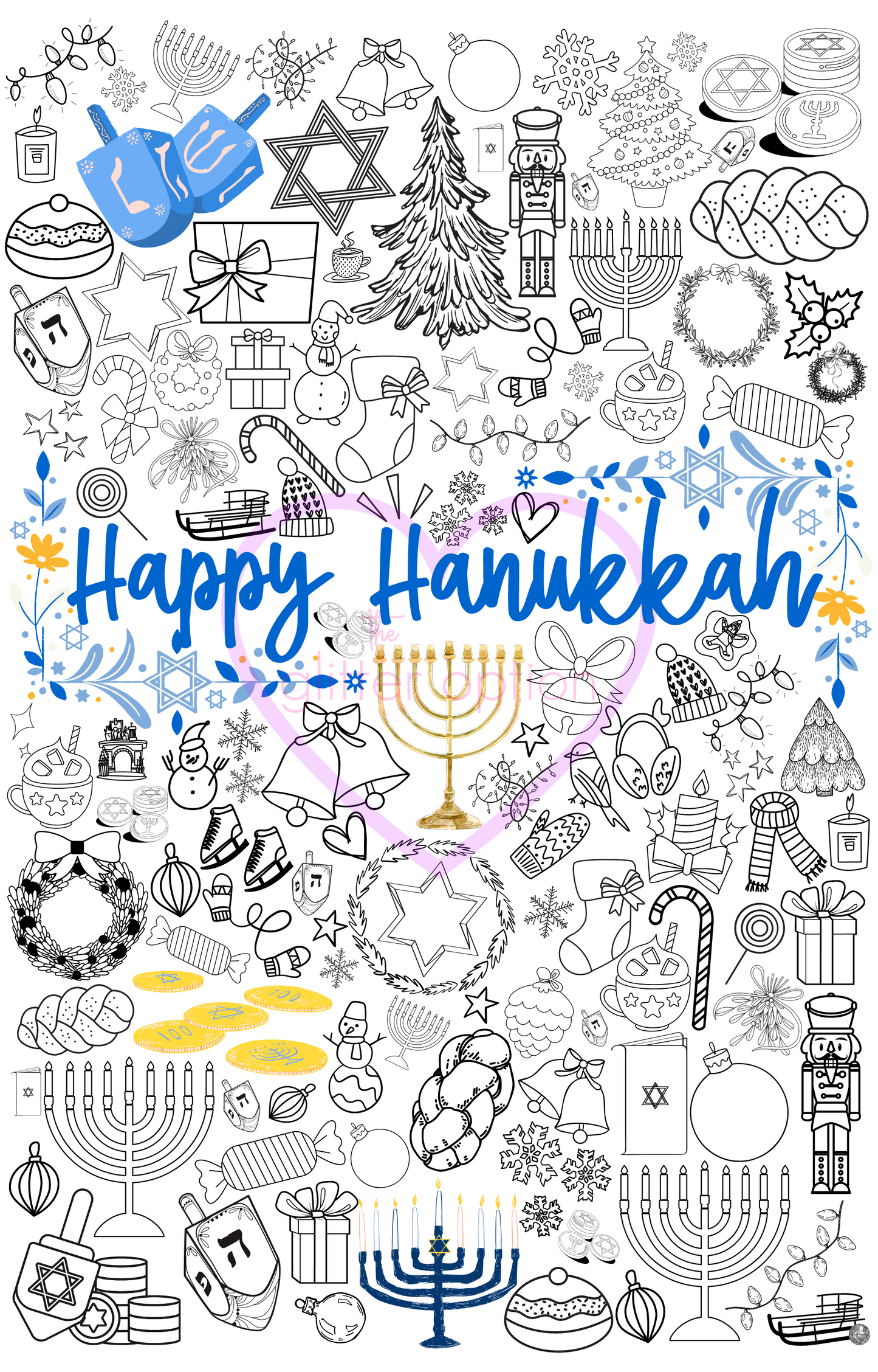 hanukkah coloring page