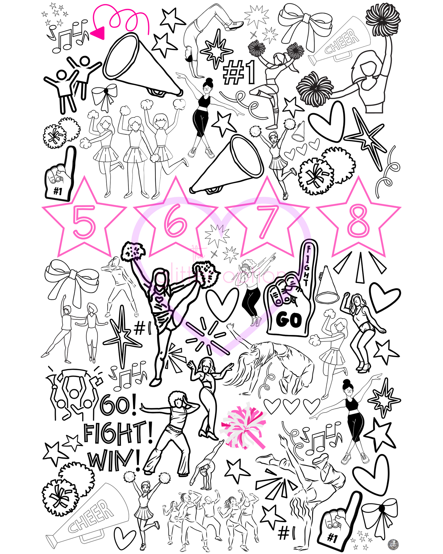 cheer coloring page