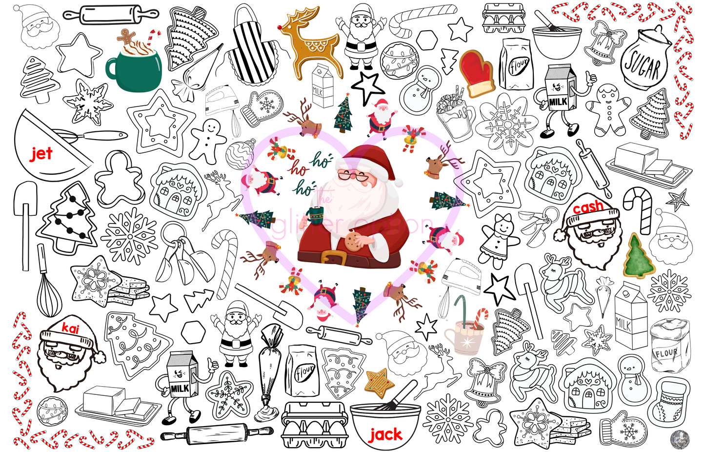 christmas cookie coloring page