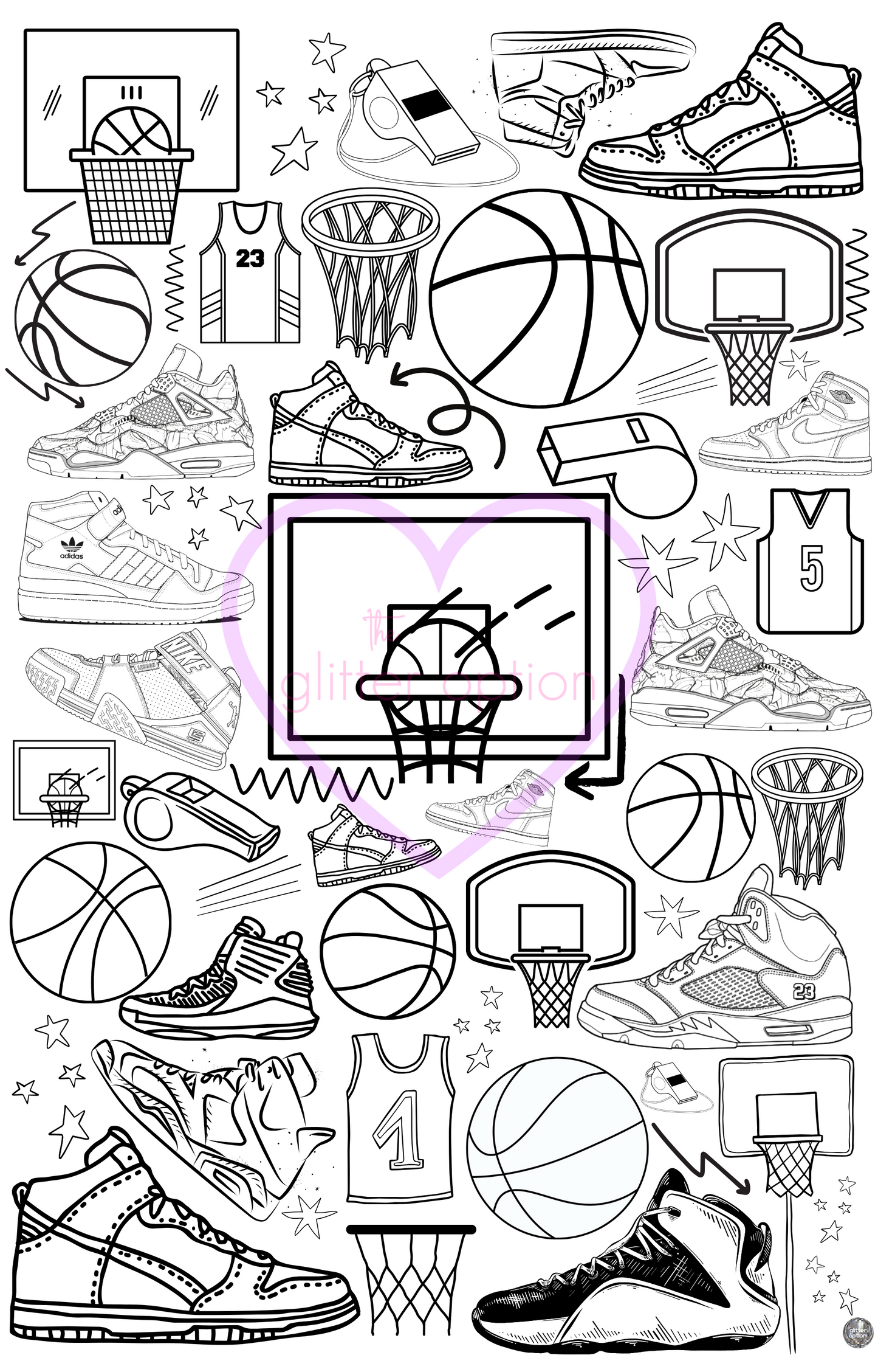 basketball coloring page