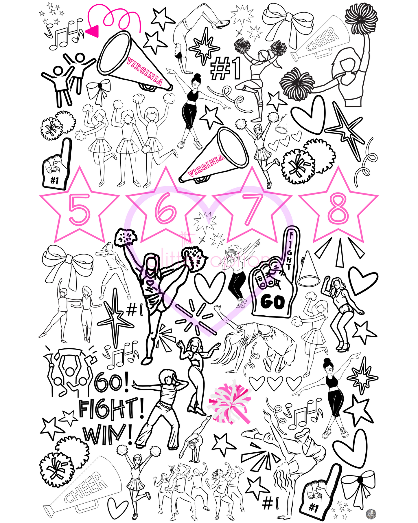 cheer coloring page