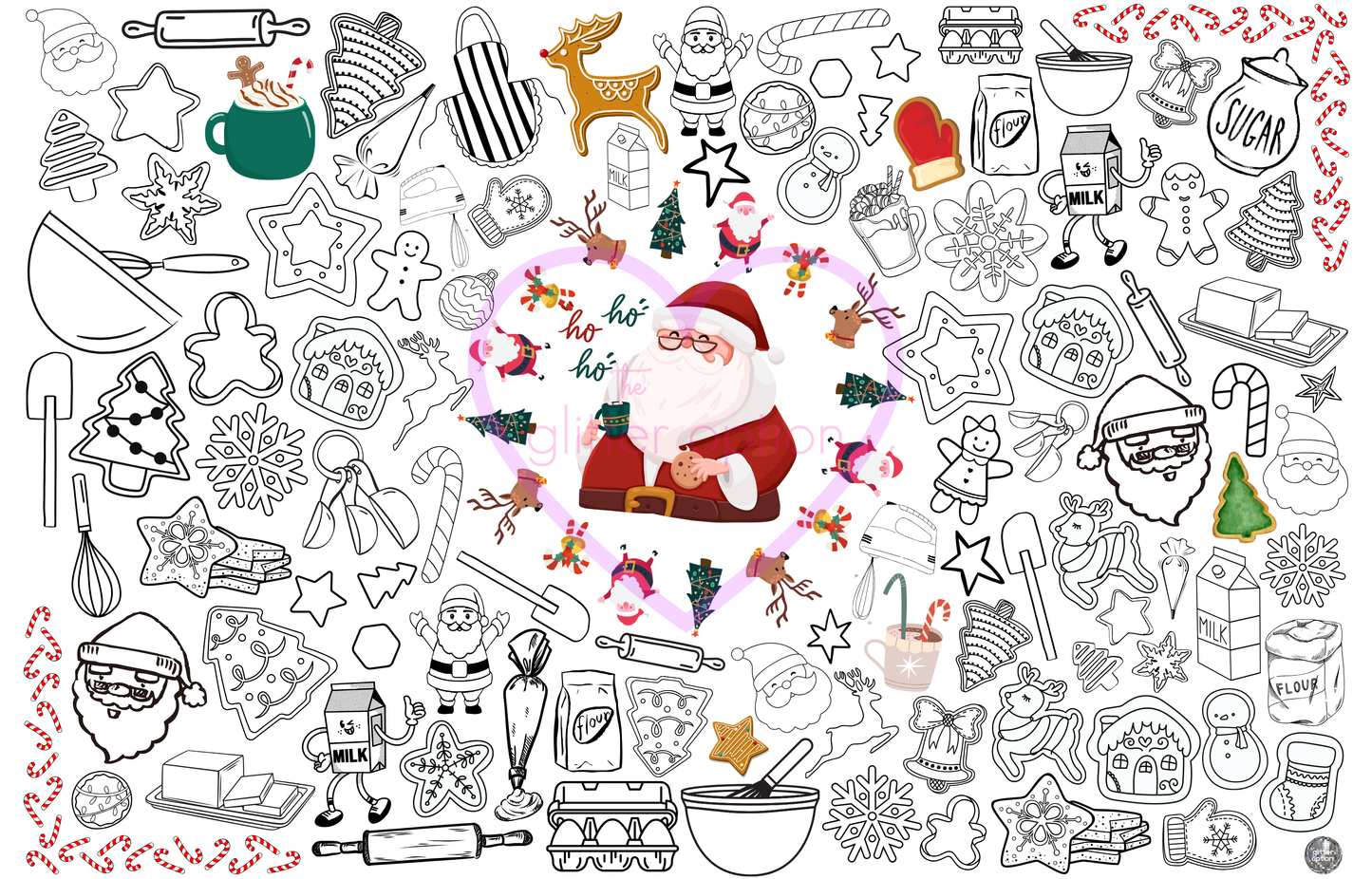 christmas cookie coloring page