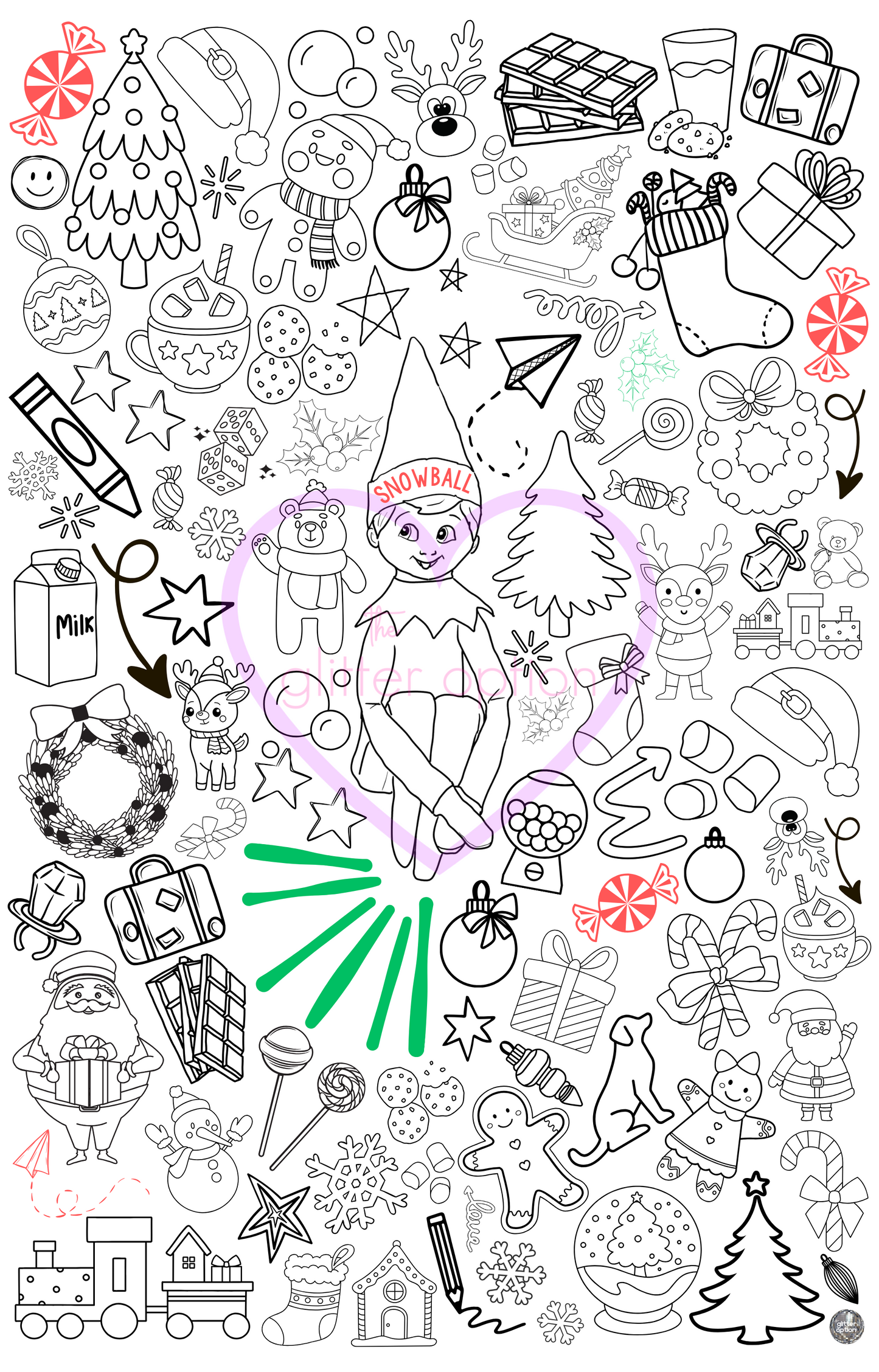 elf coloring page