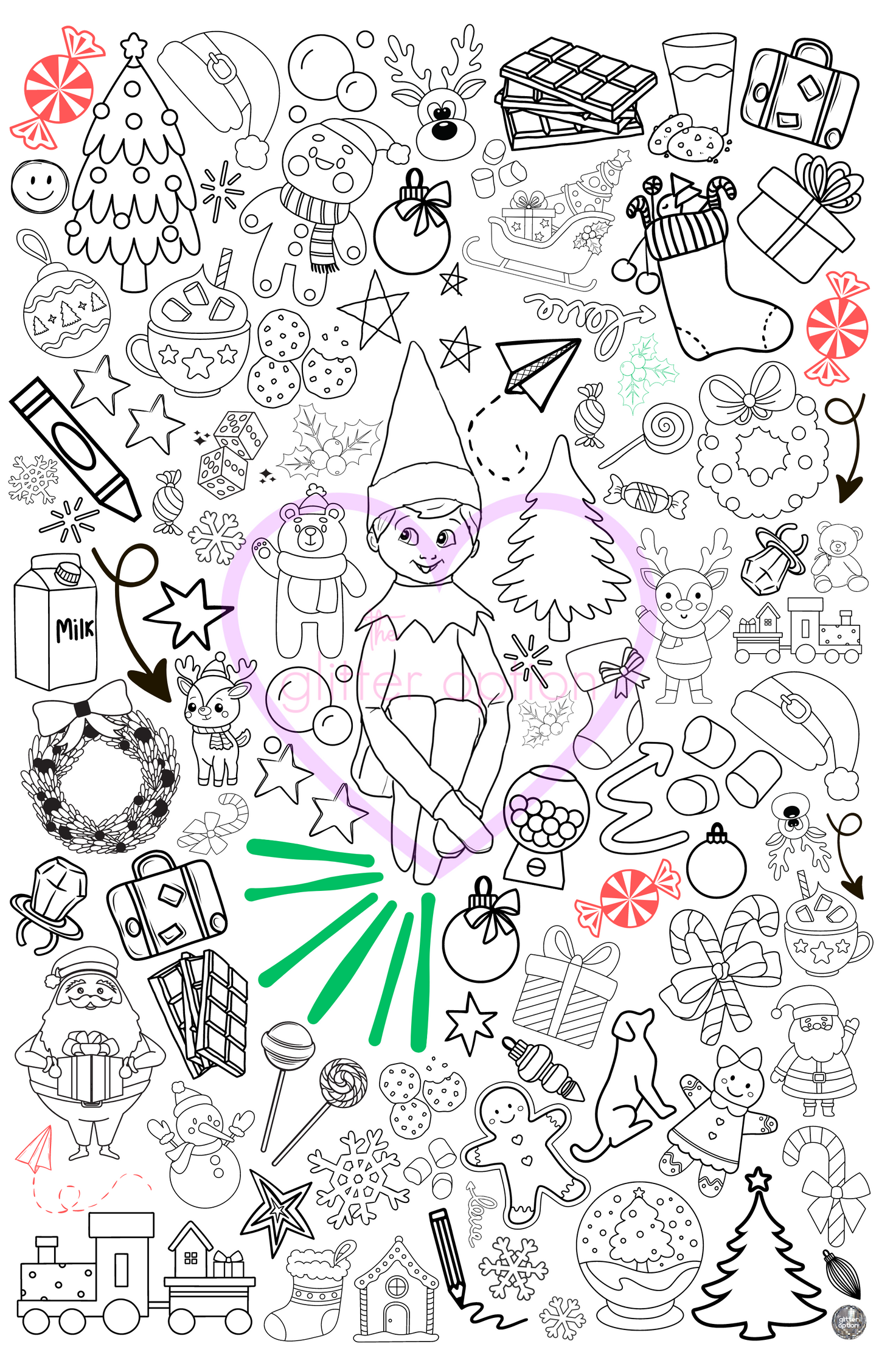 elf coloring page