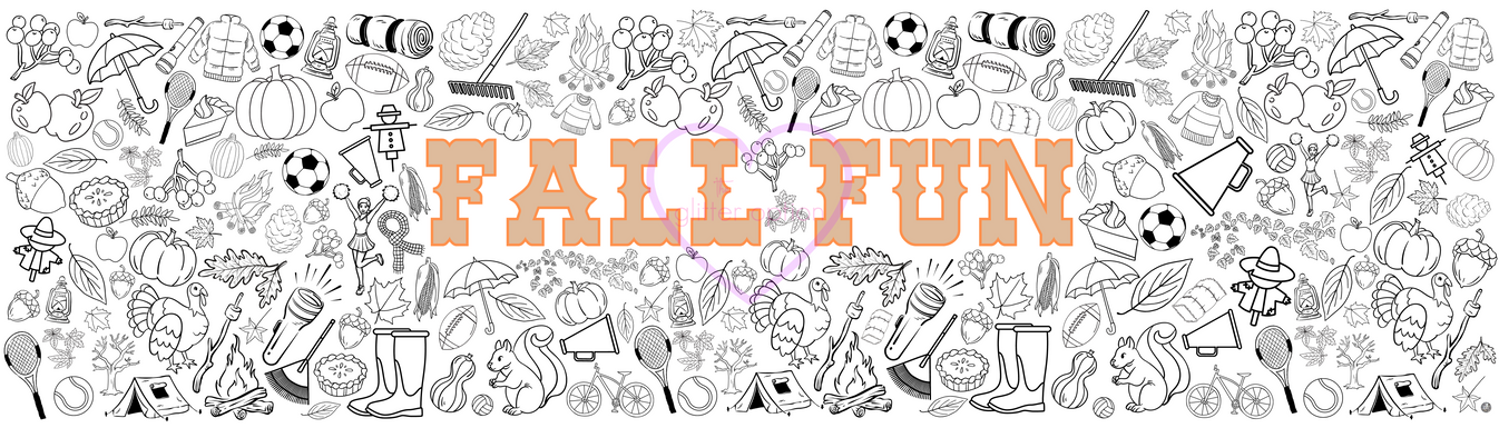 fall fun coloring page – The Glitter Option