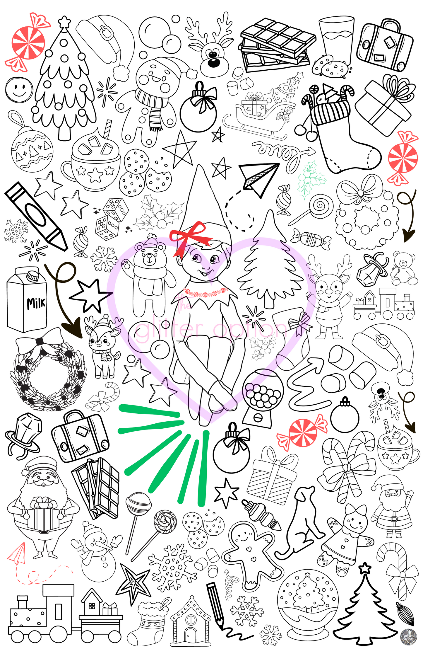 elf coloring page